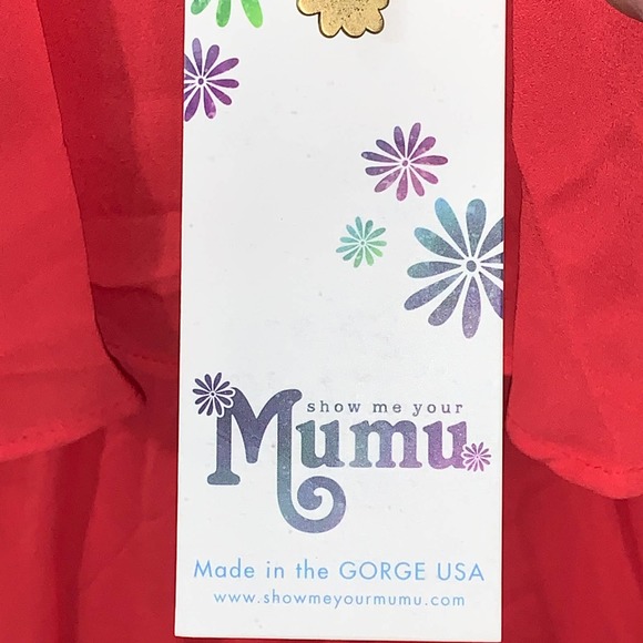 NWT Show Me Your Mumu Hacienda Red Maxi Dress - Picture 10 of 12